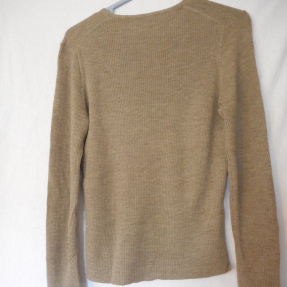 J. Crew ribbed knit Brown Sweater 100% merino wool - Picture 5 of 5